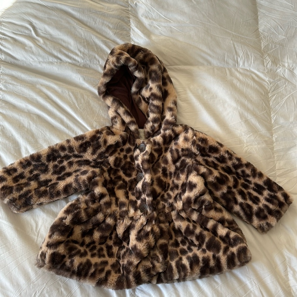 First Impressions 12 mo. Leopard Fur Coat